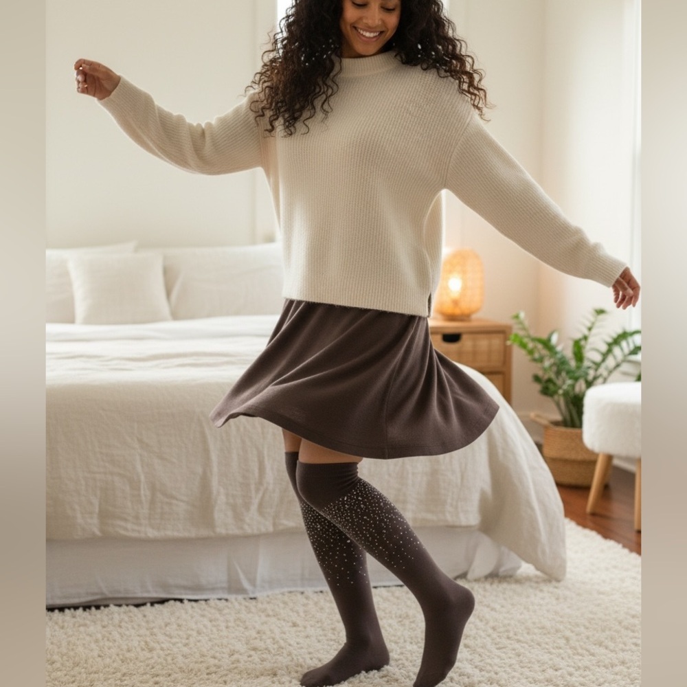 Crystal Sprinkle Knee High Socks - Picture 4 of 4